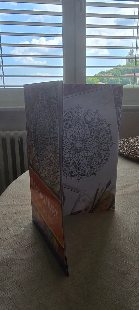 Kit Coloriage Mandala & Crayons de Couleur Pastel – 31 Modèles + 24 Couleurs Duo